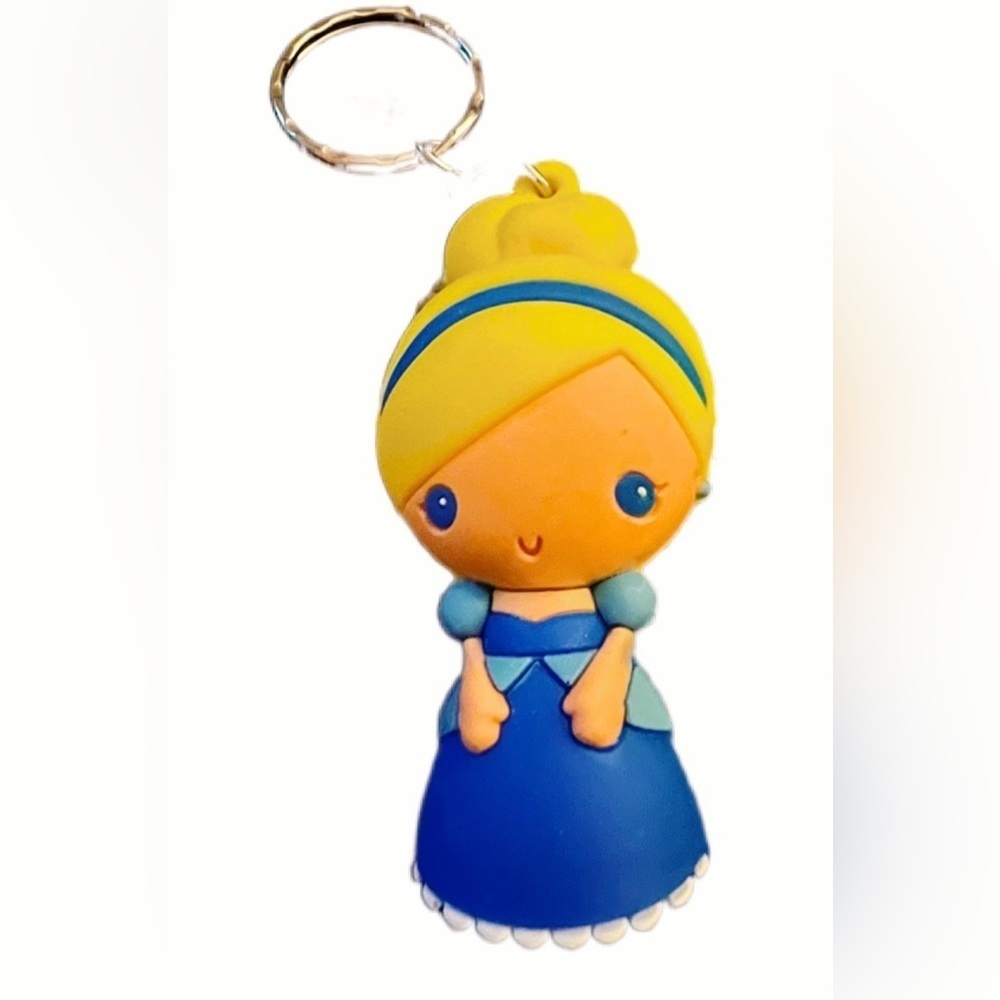 Disney Cinderella Monogram Figural 3D Keychain Keyring Backpack Purse Bag Charm